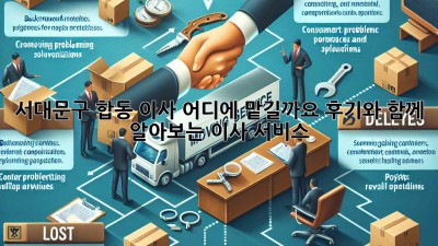 서대문구 합동 이사, 어디에 맡길까요? 후기와 함께 알아보는 이사 서비스