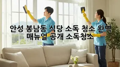 안성 봉남동 식당 소독 청소🧹 완벽 매뉴얼 공개! #소독청소